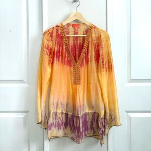 Hale Bob Cabana Silk Tunic / Blouse – Size M – Like New